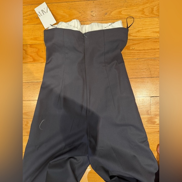 BNWT Zara navy and white wide leg jumpsuit - Picture 4 of 9